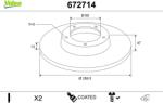 VALEO Disc frana VALEO COATED 672714 (672714)