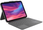 Logitech Husa Logitech Combo Touch cu Smart Connector, tastatura iluminata si trakpad detasabile pentru iPad gen 10, US, Gri Oxford (920-011382) - evomag