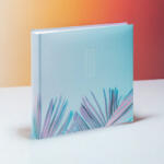 Kenro Kusso Daybreak Sky fotóalbum, memo 200db 10x15, pálmalevél minta, kék rózsaszín