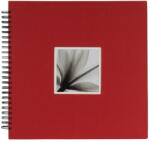 Dörr fotóalbum, spirálos, ablakos, beragasztós, UniTex, 34x34cm, 20lap/40oldal, piros