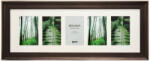 Kenro Bergamo Charcoal multi képkeret, 5db 10x15, faerezet hatás, ezüstszínű matt szegély, szénbarna - webshop