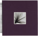 Dörr fotóalbum, spirálos, ablakos, beragasztós, UniTex, 34x34cm, 20lap/40oldal, lila