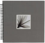 Dörr fotóalbum, spirálos, ablakos, beragasztós, UniTex, 34x34cm, 20lap/40oldal, szürke