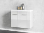 Mindigbútor Laurine mosdós szekrény magasfényű fehér színben