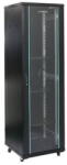 Dateup Rack Dateup 42U 600x600, montare pe podea, usa din sticla, panouri laterale detasabile si securizate, dezasamblat, culoare negru RAL 9004, DATEUP (MS2.6642.9001)