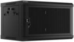 Lanberg Rack LANBERG 19" wall-mount 6U/600x450 with perforated door (flat pack), black (WF01-6406-23B)