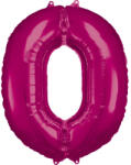 Amscan Pink óriás szám fólia lufi 0-ás, 88*66 cm NETDPA9907275 (NETDPA9907275)