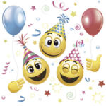 POL-MAK Smiley Icons&Balloons szalvéta 20 db-os 33x33 cm PKK057067 (PKK057067)