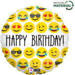 Grabo Happy Birthday Emoji fólia lufi 46 cm GBB36275 (GBB36275)