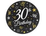 Godan B&C Happy Birthday 30 papírtányér 6 db-os 18 cm MLG164541 (MLG164541)