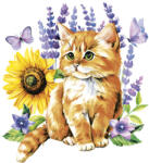 POL-MAK Cicás Watercolour Kitten szalvéta 20 db-os 33x33 cm PKK766144 (PKK766144)