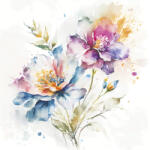 POL-MAK Virág Watercolour Pastel szalvéta 20 db-os 33x33 cm PKK765932 (PKK765932)