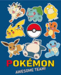 Carbotex Pokémon Awesome Team coral fleece polár takaró 130x160cm CBX239687PK (CBX239687PK)