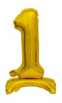 Godan Gold, Arany mini 1-es szám fólia lufi talppal 38 cm MLG135046 (MLG135046)