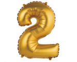 Godan Gold Matt, Arany 2-es mini szám fólia lufi 35 cm MLG108828 (MLG108828)