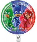 Procos PJ Masks, Pizsihősök papírtányér 8 db-os 23 cm FSC PNN93441 (PNN93441)