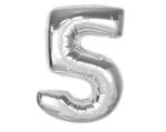Godan Ezüst 5-ös Silver szám fólia lufi 92 cm MLG189582 (MLG189582)