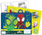 GIM Pókember Spidey Dino-Webs A/4 spirál vázlatfüzet 40 lapos matricával GIM33709416 (GIM33709416)