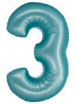 Godan Kék 3-as Light Blue Mat szám fólia lufi 76 cm MLG158892 (MLG158892)