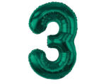Godan B&C Bottle Green, Zöld 3-as szám fólia lufi 85 cm MLG190199 (MLG190199)