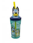 Stor Bluey Splash 3D műanyag szívószálas pohár 360 ml STF50666 (STF50666)