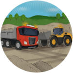 Amscan Construction, Építkezés papírtányér 8 db-os 23 cm DPA9916736 (DPA9916736)