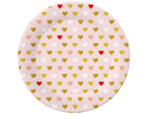 Godan XOXO Pink papírtányér 6 db-os 18 cm MLG165654 (MLG165654)