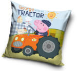 Carbotex Peppa malac Tractor párnahuzat 40x40 cm Velúr CBX479205 (CBX479205)