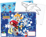 GIM Sonic a sündisznó A/4 spirál vázlatfüzet 40 lapos matricával GIM33481416 (GIM33481416)
