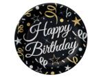 Godan Happy Birthday B&C papírtányér 6 db-os 18 cm MLG160680 (MLG160680)