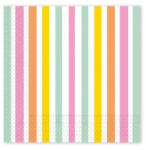 Procos Színes Pastel Stripes szalvéta 20 db-os 33x33 cm FSC PNN96733 (PNN96733)