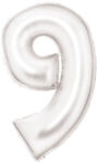 Amscan Lustre White, Fehér 9-es szám fólia lufi 86 cm DPA9917301 (DPA9917301)