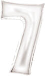 Amscan Lustre White, Fehér 7-es szám fólia lufi 86 cm DPA9917299 (DPA9917299)