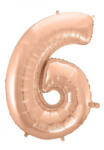 Godan Rose Gold 6-os szám fólia lufi 92 cm MLG106343 (MLG106343)