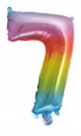 Procos Multicolour Metallic mini 7-es szám fólia lufi 34 cm PNN92730 (PNN92730)
