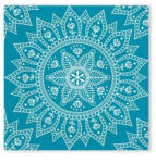 Procos Mandala Petrol White szalvéta 20 db-os, 33x33 cm FSC PNN96634 (PNN96634)