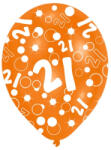 Amscan Happy Birthday 21 léggömb, lufi 6 db-os 11 inch (27, 5cm) DPA9908417 (DPA9908417)