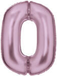 Amscan Lustre Pastel Pink, Rózsaszín 0-ás szám fólia lufi 86 cm DPA9917322 (DPA9917322)