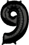 Amscan Szám Fólia lufi 9-es, Black 66*43 cm DPA3885001 (DPA3885001)