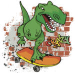 POL-MAK Dinoszaurusz Crazy szalvéta 20 db-os 33x33 cm PKK049932 (PKK049932)