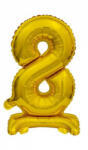 Godan Gold, Arany mini 8-as szám fólia lufi talppal 38 cm MLG135183 (MLG135183)