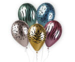 Godan African Animals Shiny, Állatos léggömb, lufi 5 db-os 13 inch (33 cm) NETMLG341614 (NETMLG341614)