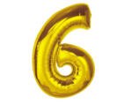 Godan Arany 6-os Gold szám fólia lufi 92 cm MLG189780 (MLG189780)