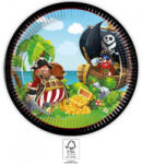 Procos Island Pirates, Kalóz papírtányér 8 db-os 23 cm FSC PNN93965 (PNN93965)