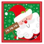 Procos Karácsonyi Santa Claus Ho Ho Ho szalvéta 20 db-os 33x33 cm FSC PNN95384 (PNN95384)
