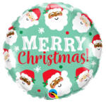 Godan Merry Christmas Santas, Télapók fólia lufi 46 cm MLG315601 (MLG315601)