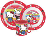  Hello Kitty And Friends étkészlet, micro műanyag szett bögrével 390 ml JVL22271 (JVL22271)