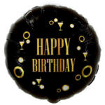 GoDan Happy Birthday B&C Gold party fólia lufi 36 cm MLG168501 (MLG168501)