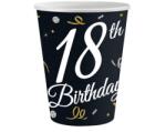 Godan B&C Happy Birthday 18 papír pohár 6 db-os 200 ml MLG151138 (MLG151138)
