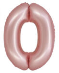 GoDan Rózsaszín 0-ás Light Pink Mat szám fólia lufi 76 cm MLG157918 (MLG157918)
